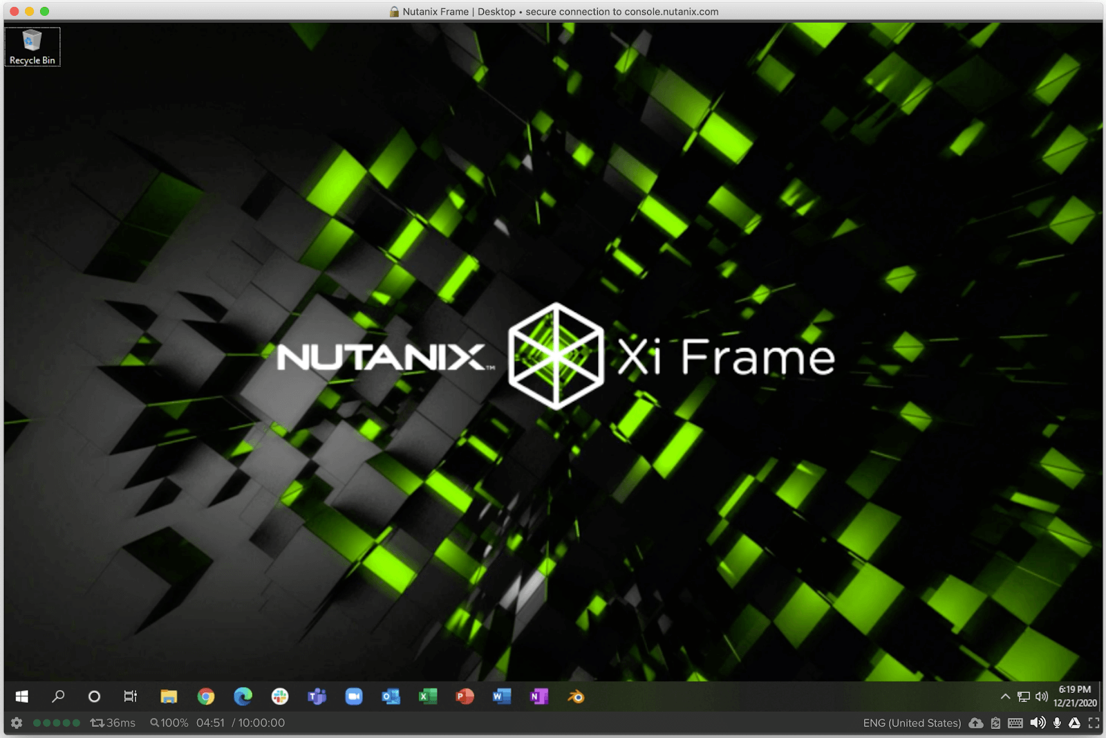 Frame Desktop Session via Frame App